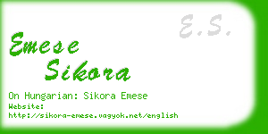 emese sikora business card